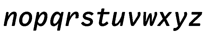 VCTRMono MediumItalic Font LOWERCASE