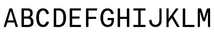 VCTRMono Regular Font UPPERCASE