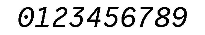 VCTRMono RegularItalic Font OTHER CHARS
