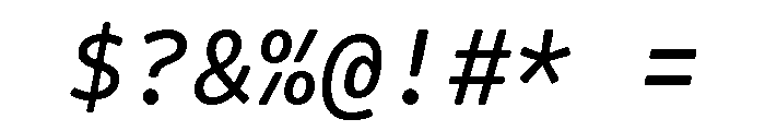 VCTRMono RegularItalic Font OTHER CHARS