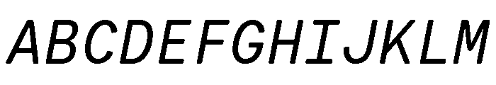 VCTRMono RegularItalic Font UPPERCASE