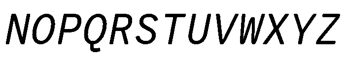 VCTRMono RegularItalic Font UPPERCASE