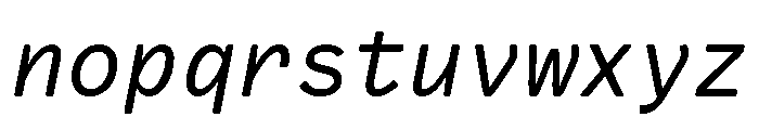 VCTRMono RegularItalic Font LOWERCASE