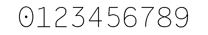VCTRMono Thin Font OTHER CHARS