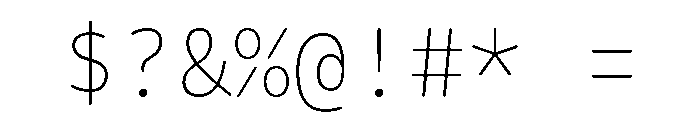 VCTRMono Thin Font OTHER CHARS