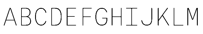 VCTRMono Thin Font UPPERCASE