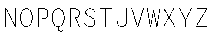 VCTRMono Thin Font UPPERCASE