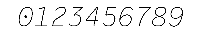 VCTRMono ThinItalic Font OTHER CHARS