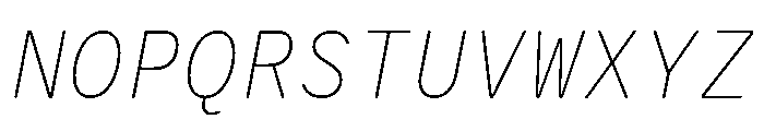 VCTRMono ThinItalic Font UPPERCASE