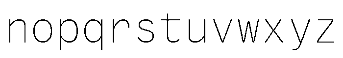 VCTRMono Thin Font LOWERCASE