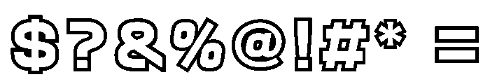 Vdl Megag Pop Regular Font OTHER CHARS