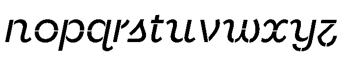 Velzyland Italic Font LOWERCASE