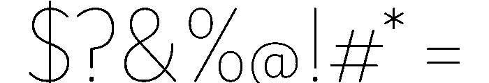 Venganza Variable Thin Font OTHER CHARS