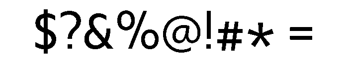 Verdana Light Font OTHER CHARS