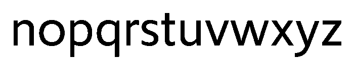Verdana Light Font LOWERCASE