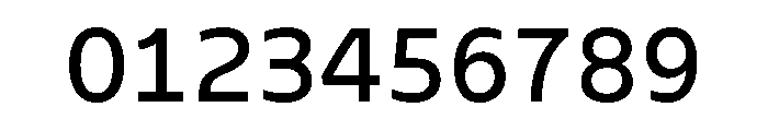 Verdana Medium Font OTHER CHARS