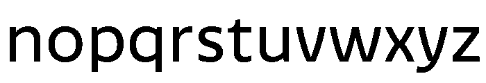 Verdana Medium Font LOWERCASE