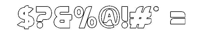 VENDRO-Outline Font OTHER CHARS