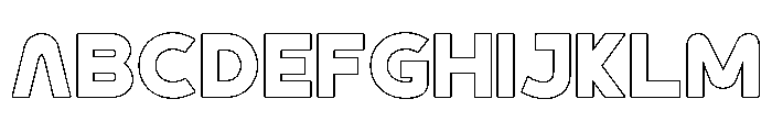 VENDRO-Outline Font UPPERCASE