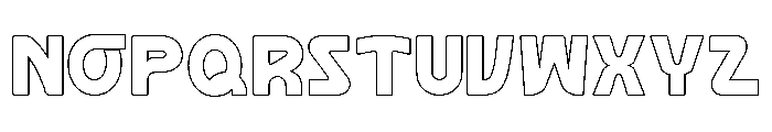 VENDRO-Outline Font LOWERCASE