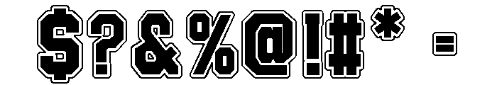 VESPER VARSITY BOLD Font OTHER CHARS