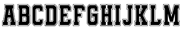 VESPER VARSITY BOLD Font UPPERCASE