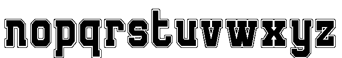 VESPER VARSITY BOLD Font LOWERCASE