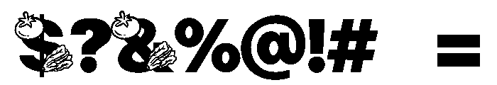 Vegetable and fruit Font OTHER CHARS
