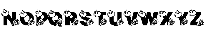 Vegetable and fruit Font UPPERCASE