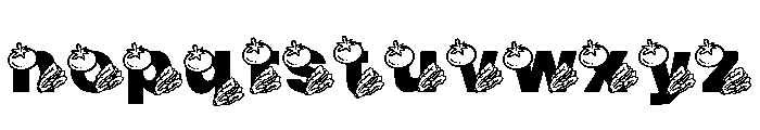 Vegetable and fruit Font LOWERCASE