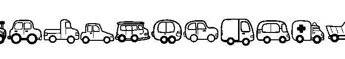 Vehicle Cute Font UPPERCASE