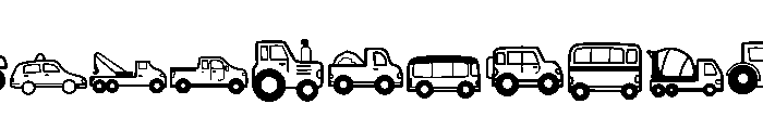 Vehicle Cute Font UPPERCASE