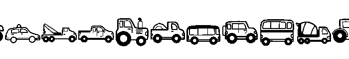 Vehicle Cute Font LOWERCASE