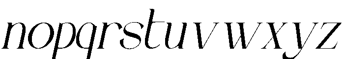 Velick Oblique Font LOWERCASE