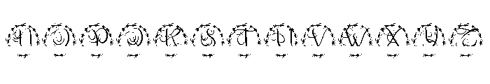 Velin Split Monogram Font LOWERCASE