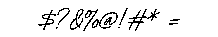 VellRacatySignature Font OTHER CHARS