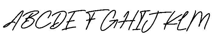 VellRacatySignature Font UPPERCASE