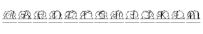 Vellume Split Monogram Font UPPERCASE