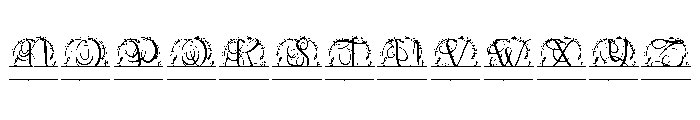Vellume Split Monogram Font LOWERCASE