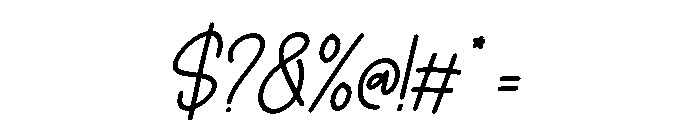 Velmora Signature Italic Font OTHER CHARS