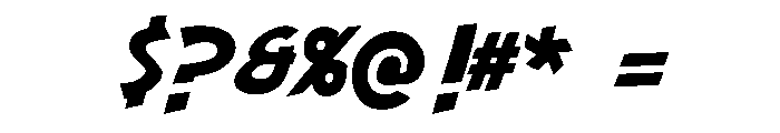Velocity Rush Regular Font OTHER CHARS