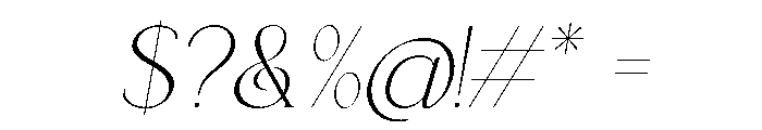 Velorum Italic Font OTHER CHARS