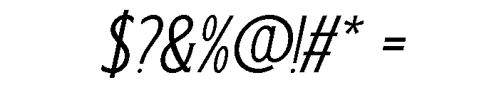 Veloster Italic Font OTHER CHARS