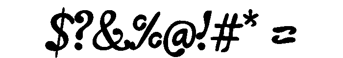 Veloura Script Font OTHER CHARS