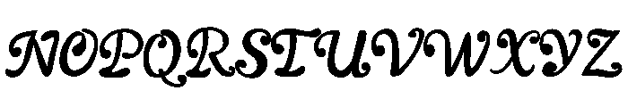 Veloura Script Font UPPERCASE