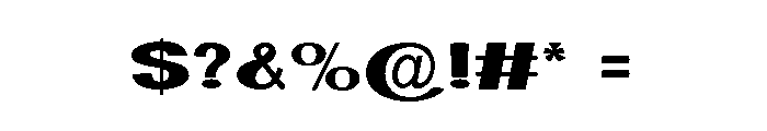 Veltron Font OTHER CHARS