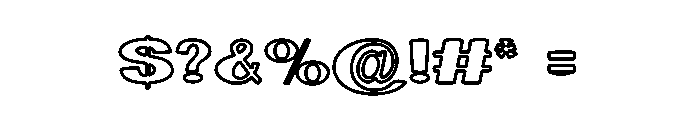 VeltronExpant Font OTHER CHARS