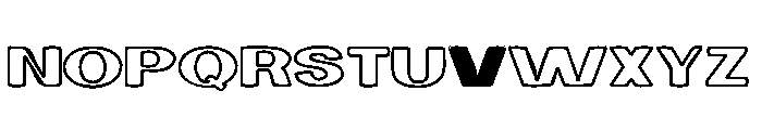 VeltronExpant Font LOWERCASE
