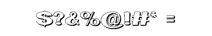 VeltronShadow Font OTHER CHARS
