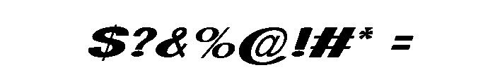 VeltronSlant Font OTHER CHARS